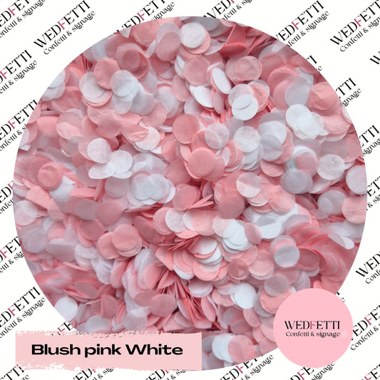 Biodegradable Slow falling paper Confetti - Blush Pink White XL bulk bag 500g