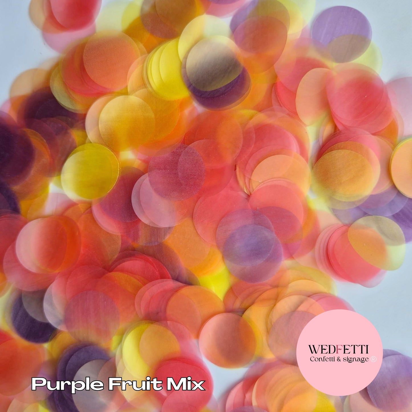 Water Soluble Rice Paper Confetti - Purple Fruit Mix