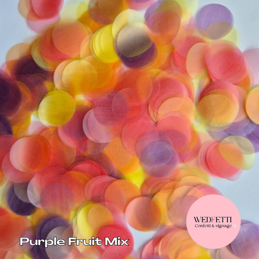 Water Soluble Rice Paper Confetti - Purple Fruit Mix