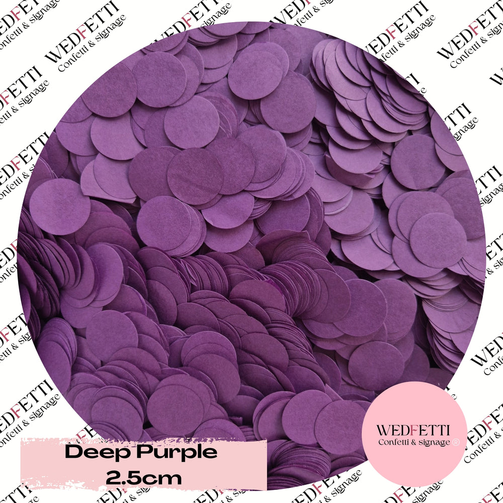 Circles Large 2.5cm Biodegradable - Deep Purple