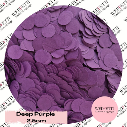 Circles Large 2.5cm Biodegradable - Deep Purple