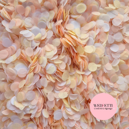 Slow falling paper Confetti - Lightest Pink Ivory white