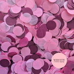 Circles Large 2.5cm Biodegradable - Plum Burgundy Rose Pink