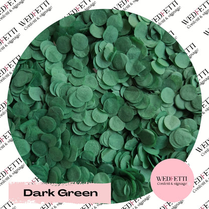 Slow falling paper Confetti - Dark green