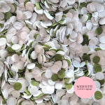 Slow falling paper Confetti - Sage Olive White