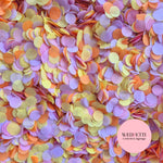 Slow falling paper Confetti - Lavender Orange Yellow Rose