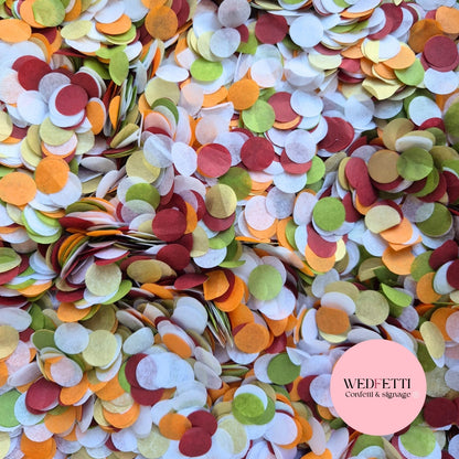 Slow falling paper Confetti - Wine Autumn Deep Sage Gold