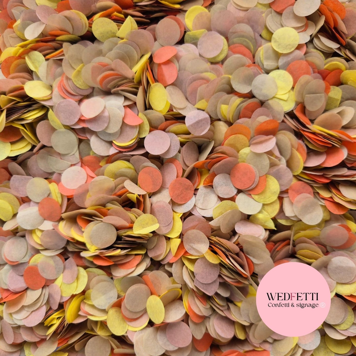 Slow falling paper Confetti - BBBB Peach Tea