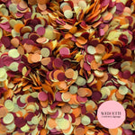 Slow falling paper Confetti - Burgundy Wine Orange Yellow