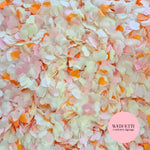 Paper Confetti hearts 1.5cm - Baby Pink Light Ivory Orange