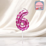 Numbered Balloon style Birthday candles- Pink