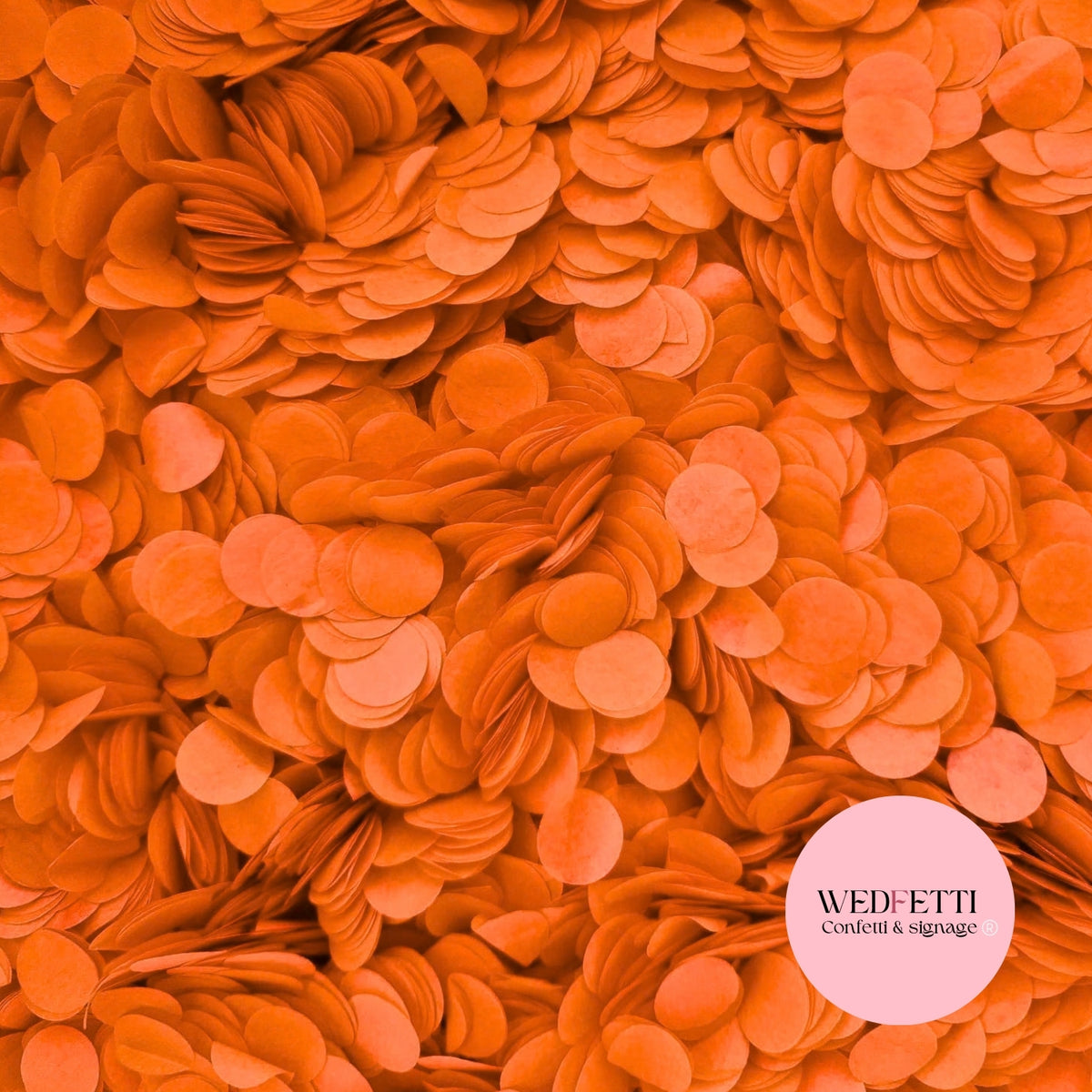 Slow falling paper Confetti - Burning Orange