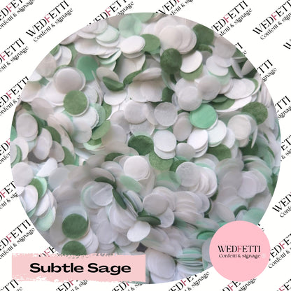 Slow falling paper Confetti - Subtle Sage