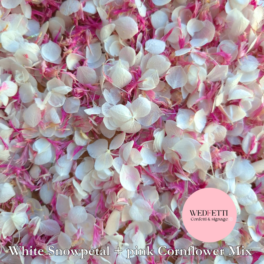 Natural Cornflower & Snow Petal® mix Pink
