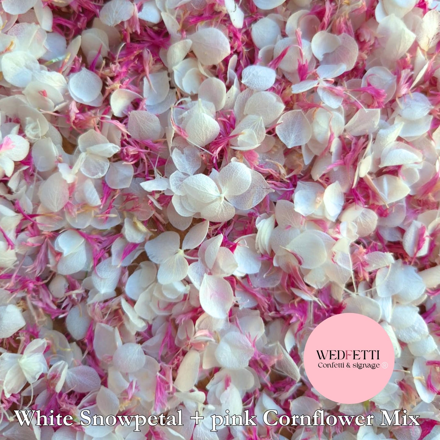 Natural Cornflower & Snow Petal® mix Pink
