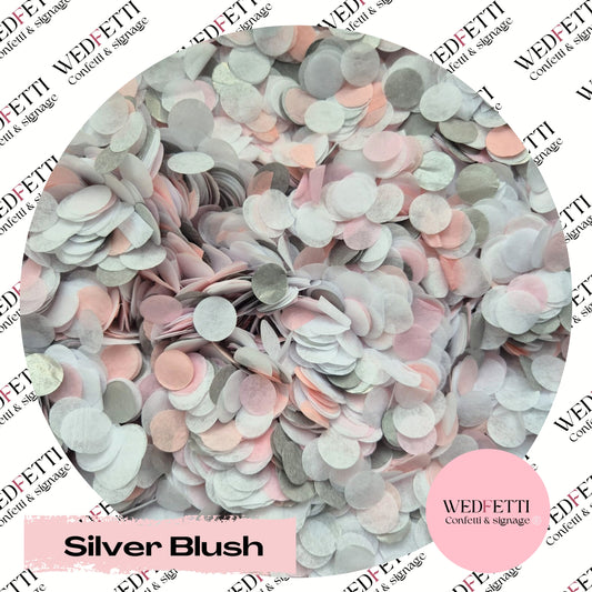 Slow falling paper Confetti - Silver Blush
