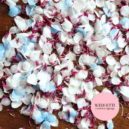 Snow Petal Confetti® - Snow Petals - White Blue & Burgundy CF