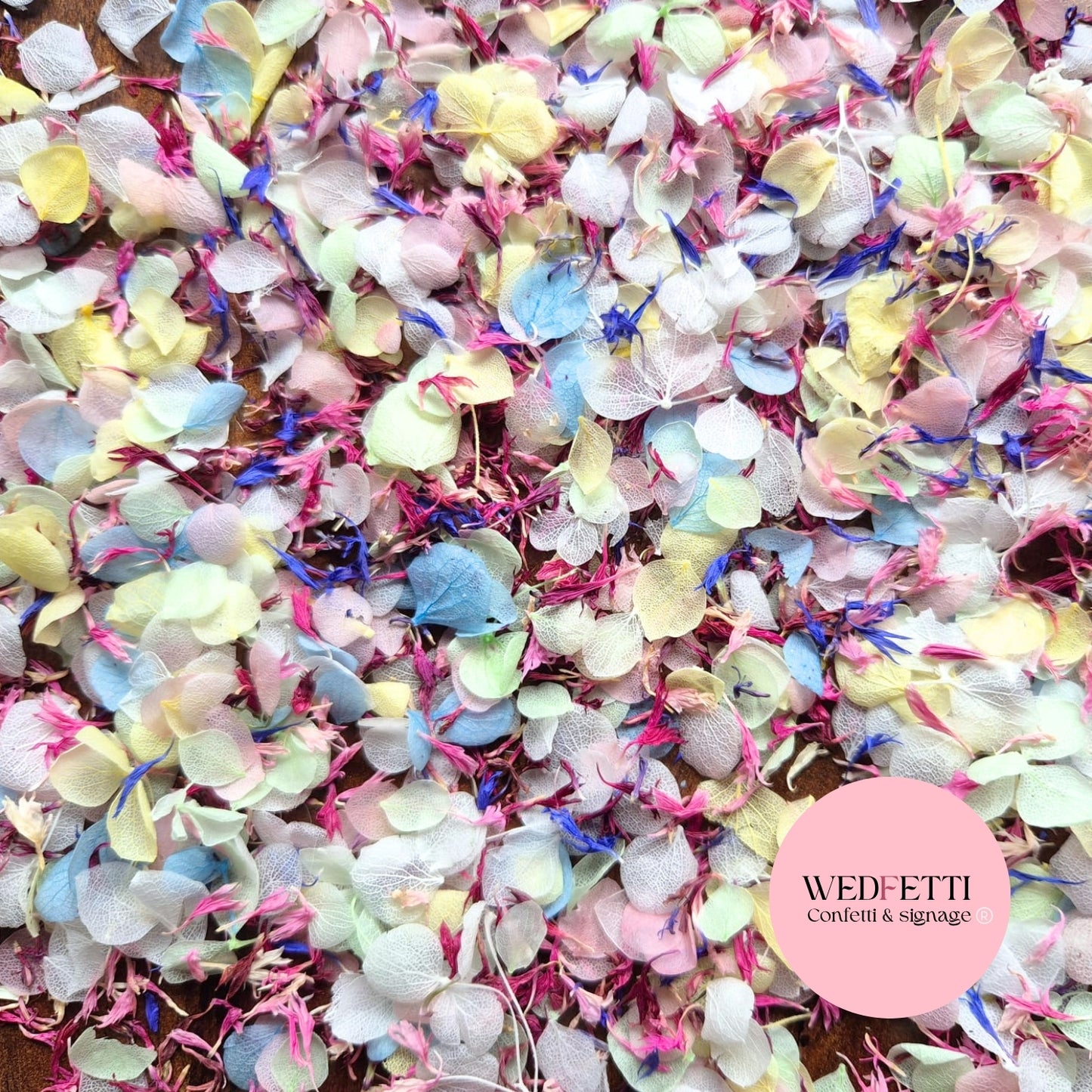 Snow Petal Confetti® - Snow Petals - Light pastels and 3 shade cornflower