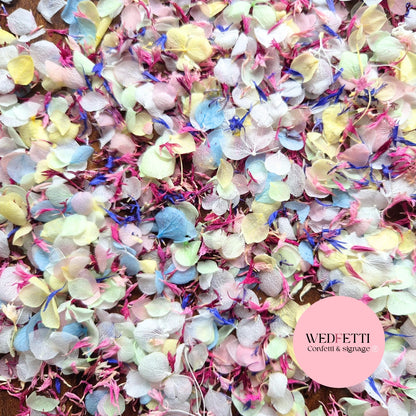 Snow Petal Confetti® - Snow Petals - Light pastels and 3 shade cornflower