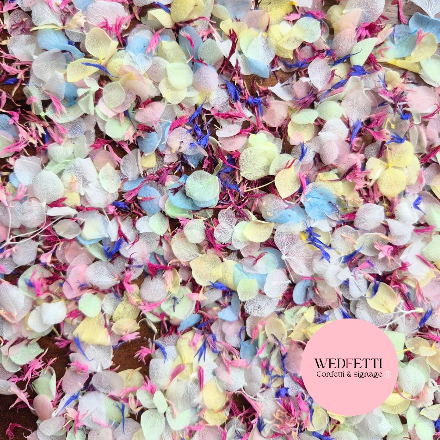 Snow Petal Confetti® - Snow Petals - Light pastels and 3 shade cornflower