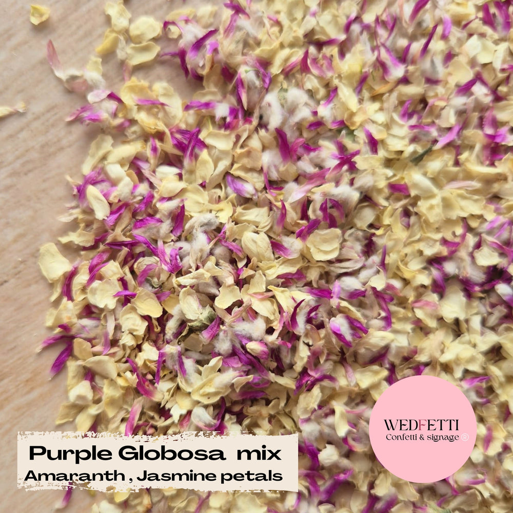 Petal Confetti Purple Globosa mix jasmine petals