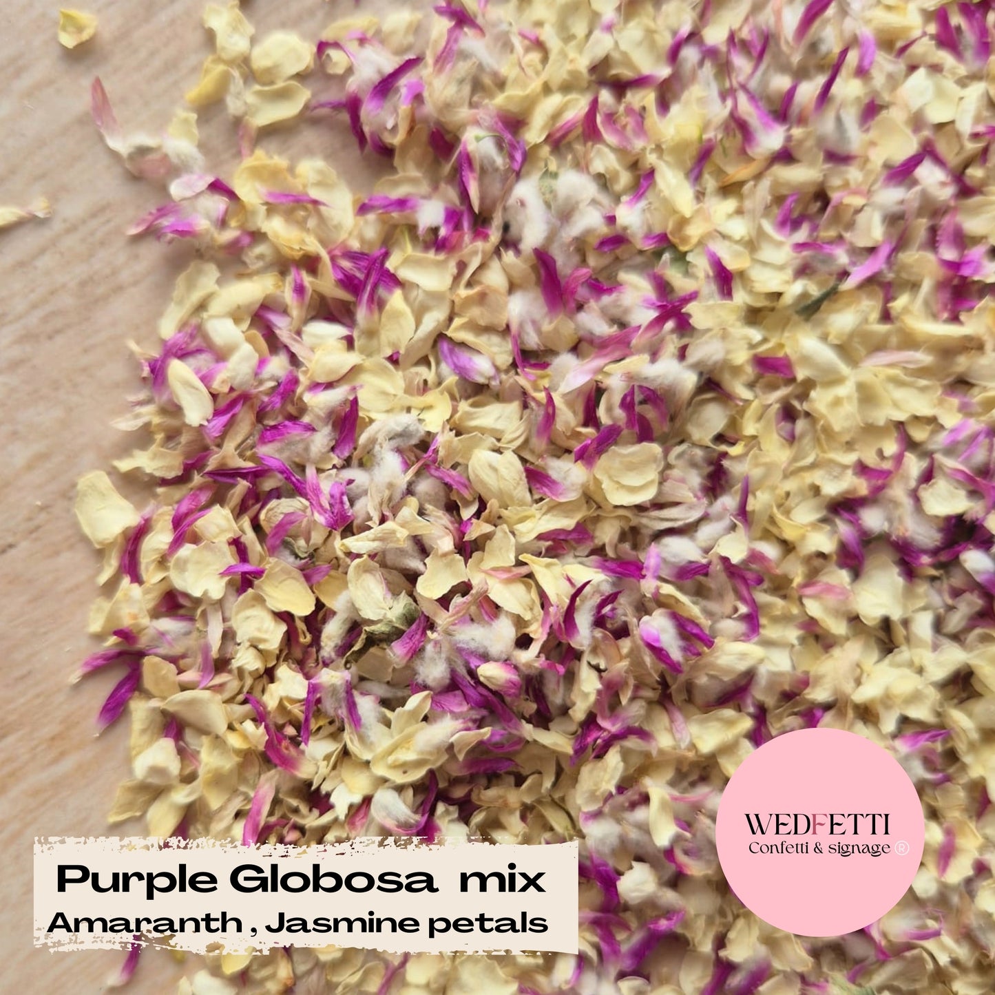 Petal Confetti Purple Globosa mix jasmine petals