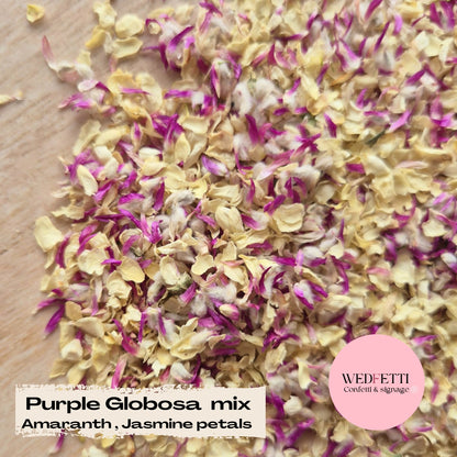 Petal Confetti Purple Globosa mix jasmine petals