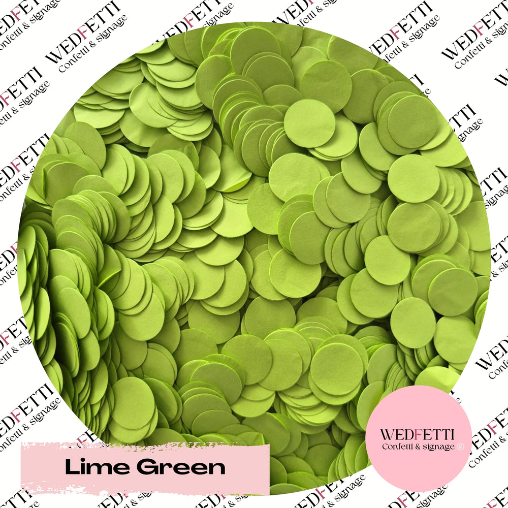 Circles Large 2.5cm Biodegradable - Lime Green