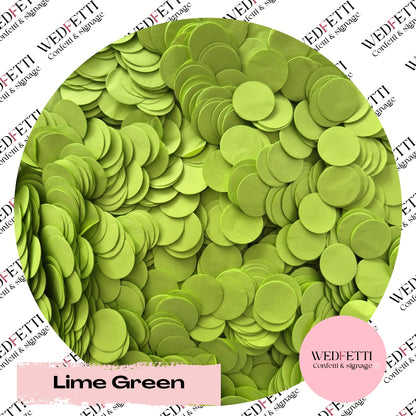 Circles Large 2.5cm Biodegradable - Lime Green