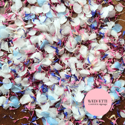 Snow Petal Confetti® - Snow Petals - White Blue & Burgundy Blue pink CF