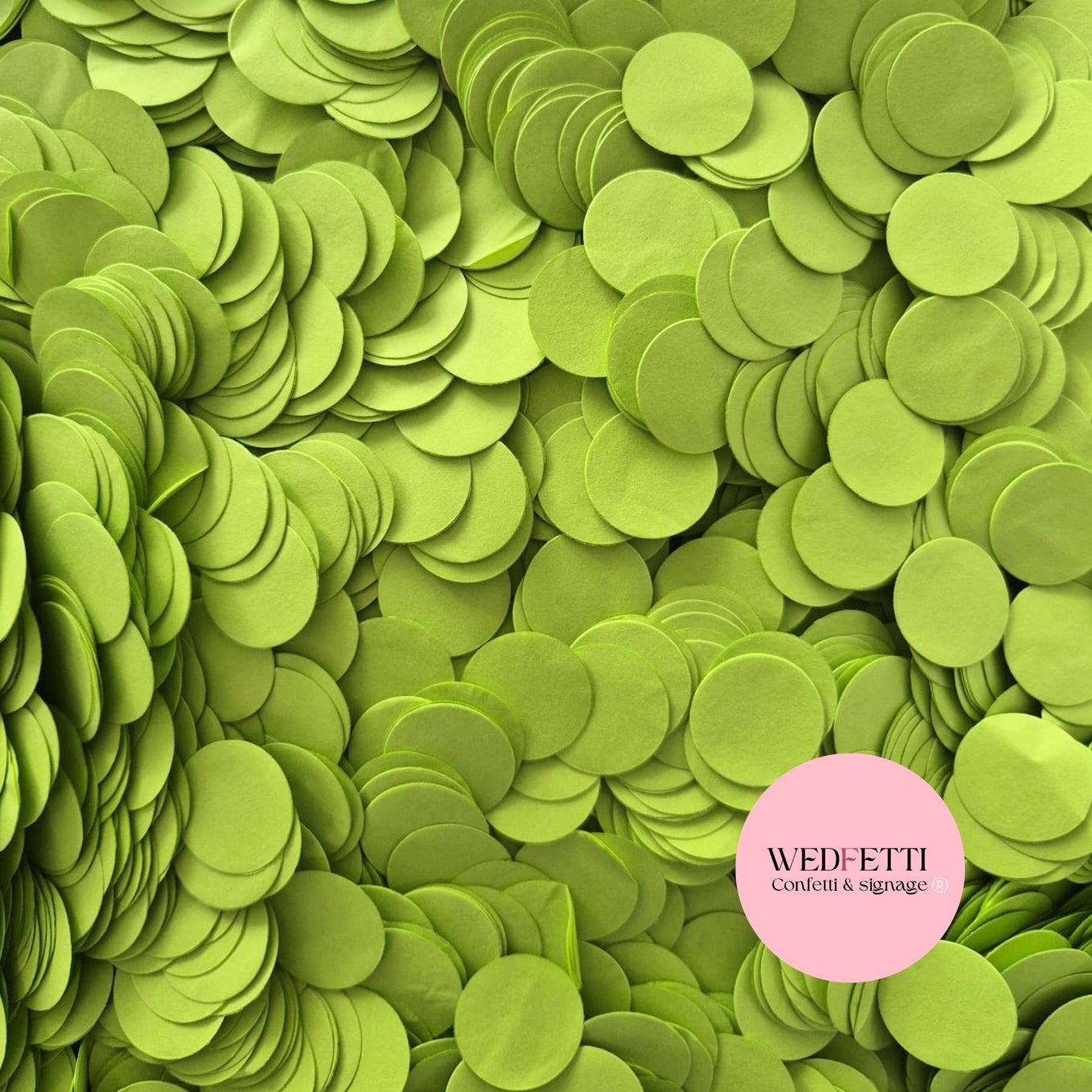 Circles Large 2.5cm Biodegradable - Lime Green