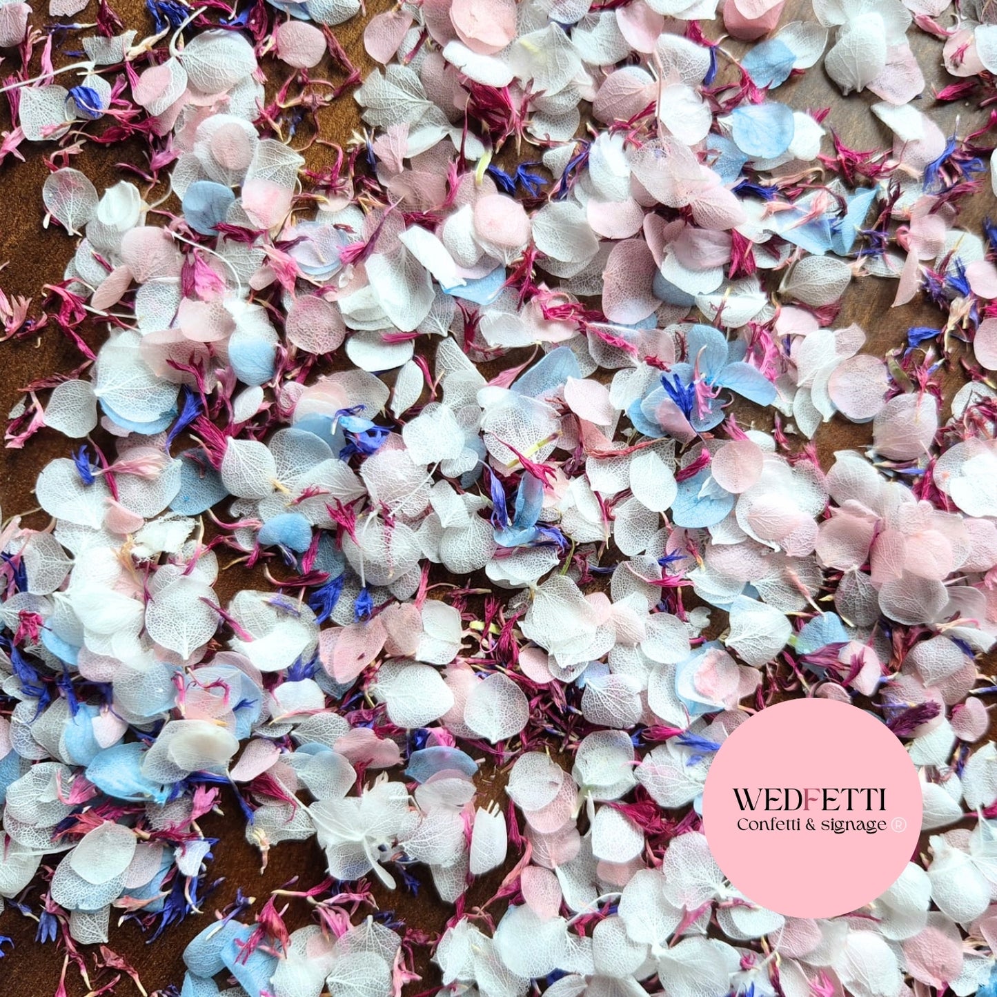 Snow Petal Confetti® - Snow Petals - Classic Pastel & Burgundy Blue pink CF