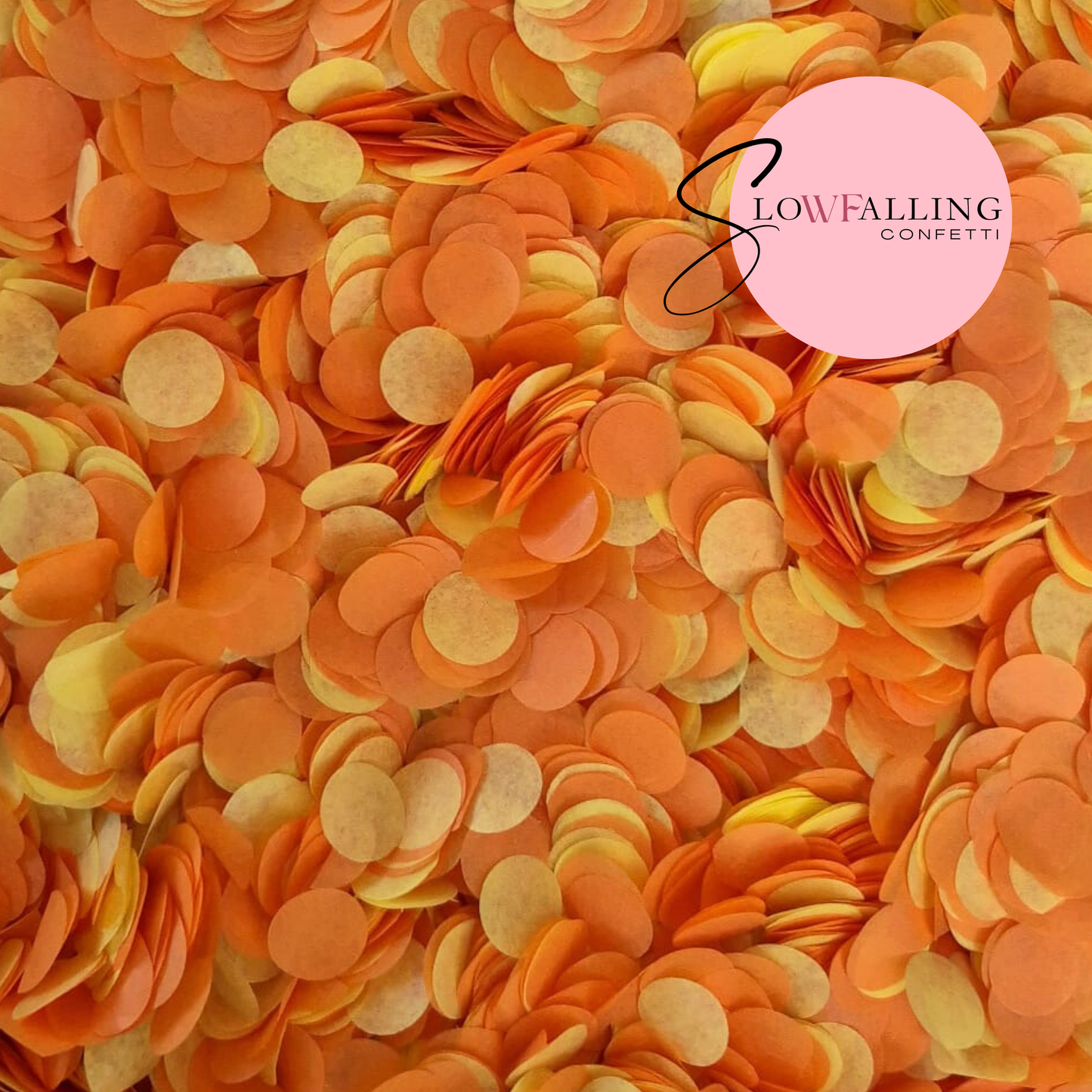 Slow falling paper Confetti - Orange Yellow