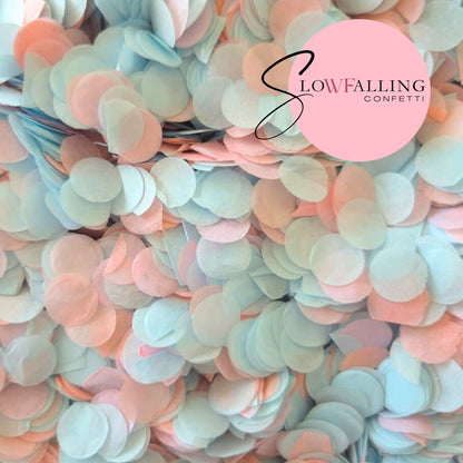 Slow falling paper Confetti - Baby Blue Baby Pink