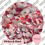 Slow falling paper Confetti - Pinks & Red