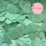 Biodegradable paper Confetti hearts - Mint