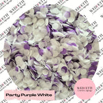 Slow falling paper Confetti - Party Purple White