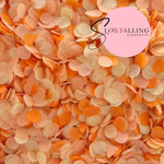 Slow falling paper Confetti - Orange Ivory Peach