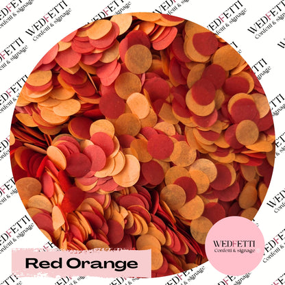 Slow falling paper Confetti - Red Orange