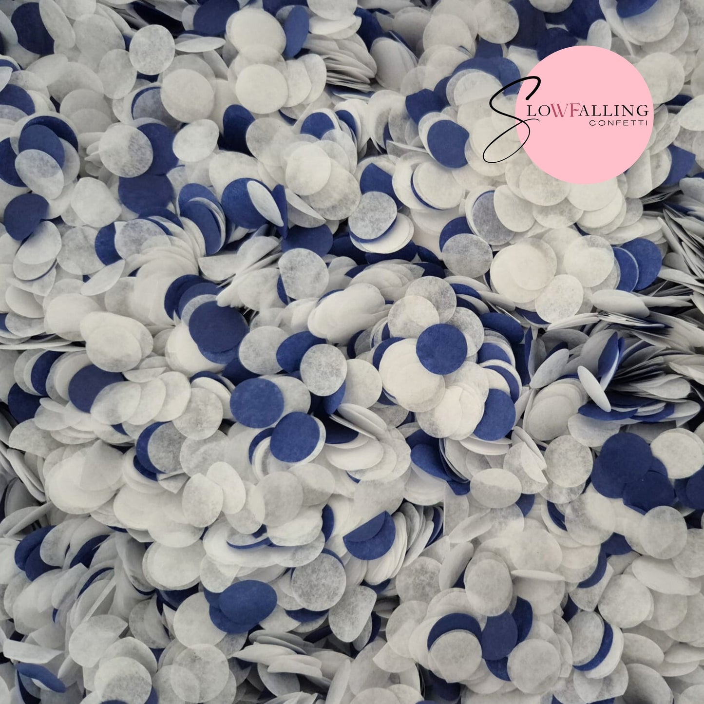 Slow falling paper Confetti - Navy White