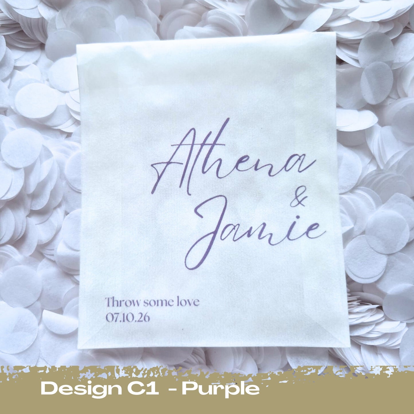 Confetti Packets Biodegradable - C1 Purple