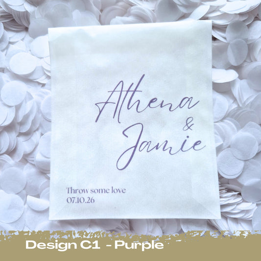 Confetti Packets Biodegradable - C1 Purple