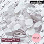 Circles Large 2.5cm Biodegradable - Wedding White