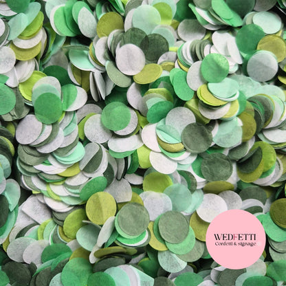 Slow falling paper Confetti - All The Greens