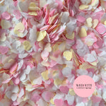 Paper Confetti hearts 1.5cm - Rose Ivory White