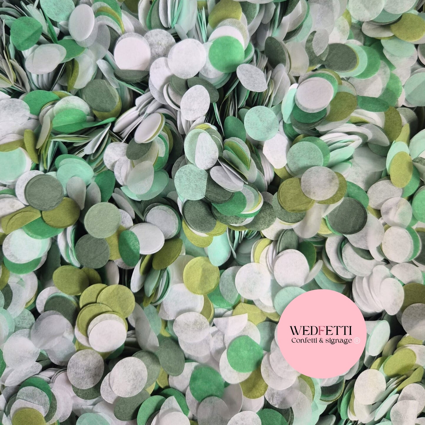 Slow falling paper Confetti - All The Greens