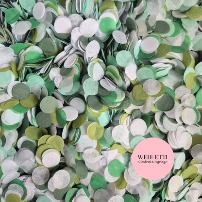 Slow falling paper Confetti - All The Greens