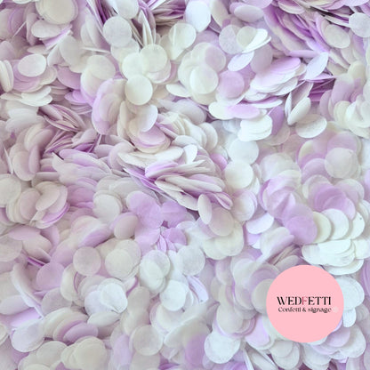 Slow falling paper Confetti - Lavender White