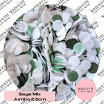 Circles Large 2.5cm Biodegradable - Sage Mix