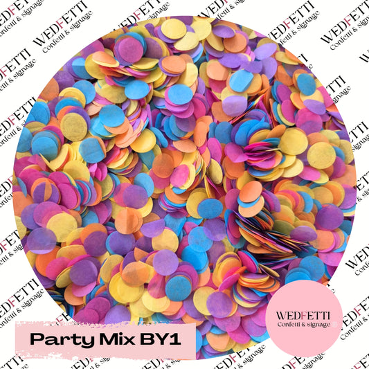 Slow falling paper Confetti - Party Mix BY1